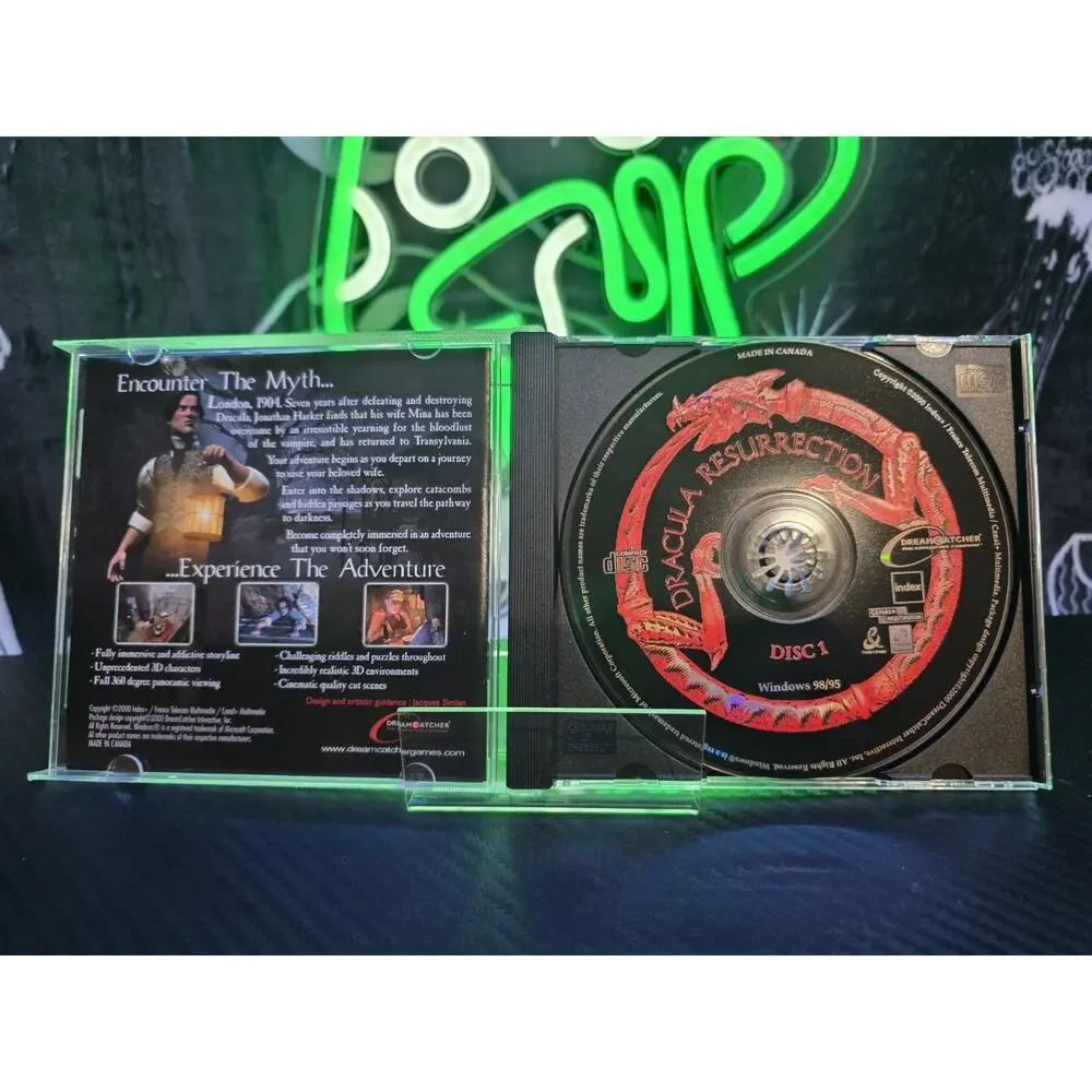 Bram Stroker Dracula Resurrection Jewel Case PC CD-Rom 2000
